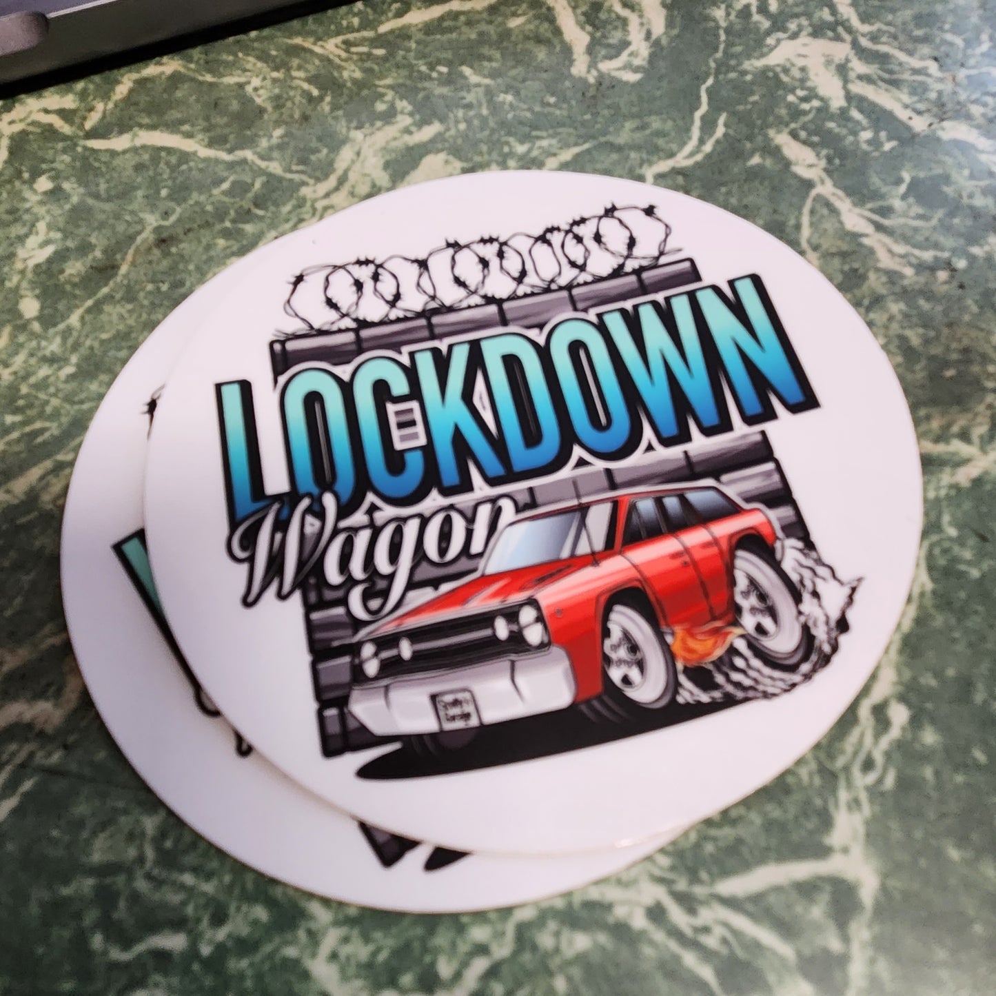Lockdown Wagon Sticker