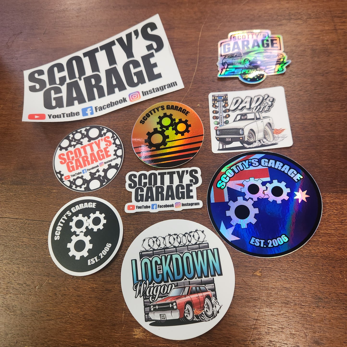 The Big Scotty's Garage Sticker Pack